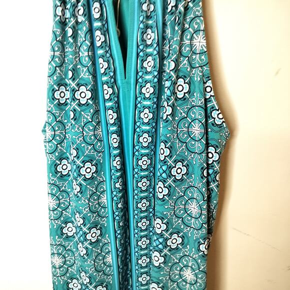 Max Studio Floral Dress Keyhole Neck Sleeveless Stretch - Picture 5 of 7